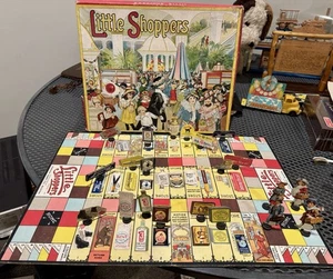 Vtg 1915 Gibson Game Co LITTLE SHOPPERS Board Game - Picture 1 of 20