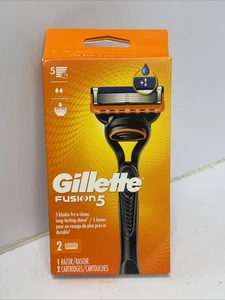 Gillette FUSION 5 Men's Razor 1 Handle + 2 Blade Refills - Picture 1 of 5
