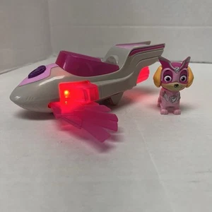 Paw Patrol Mighty Pups Charged Up Skye Pink Deluxe Fahrzeug Licht Sound Jet Flugzeug - Bild 1 von 18
