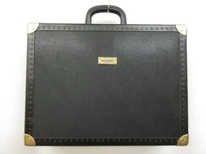Rare Pascal Morabito Defective Leather Attache Case Trunk Men'S Black - Picture 1 of 10