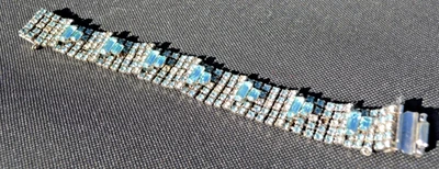 Pulsera KRAMER NY Slivertone azul estrás Foto 1 de 4