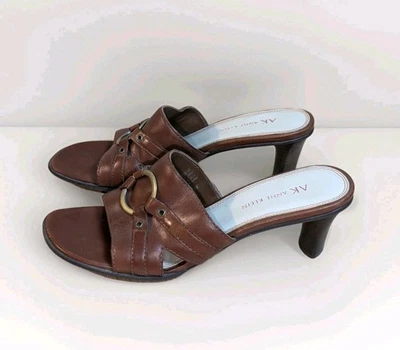 Vintage Brown Leather Anne Klein Sandals Women's Size 7.5M - Image 1 of 4