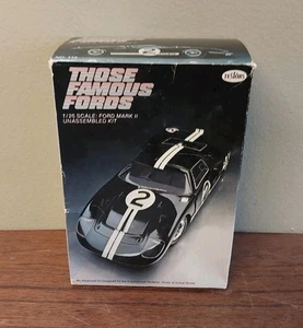 1976 1:25 Testors These Famous Fords Modellauto Bausatz #2 Ford Mark II #112 MK GT40 - Bild 1 von 15