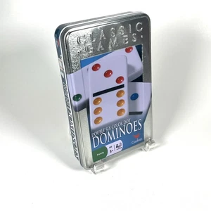 Cardinal Double Six Color Dot Dominoes with Tin! Complete! - Picture 1 of 7