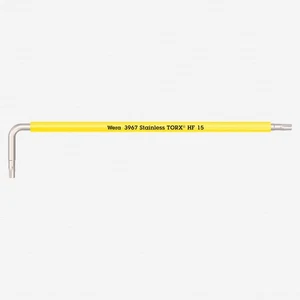 Wera 022683 Multicolor Torx HF Stainless L-key, T15 x 123mm (Bright Yellow) - Picture 1 of 1