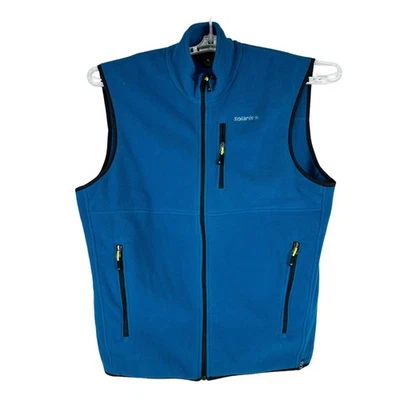 Solaris Blue Fleece Full Zip Vest XL Lightweight Polyester Outdoor Wear Pockets - Image 1 of 4