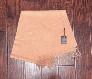 Jos A Bank 100 % Kaschmir Schal hellbraun/camel solide Fransen neu mit Etikett Winter Luxus $ 130 - Bild 1 von 3
