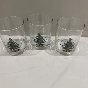 Vintage Spode CHRISTMAS TREE 8 Glas Gläser 3er Set - Bild 1 von 3