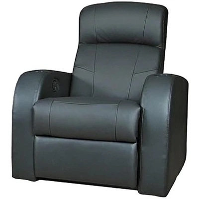 Cyrus Upholstered Track Arm Recliner Black - Image 1 of 3