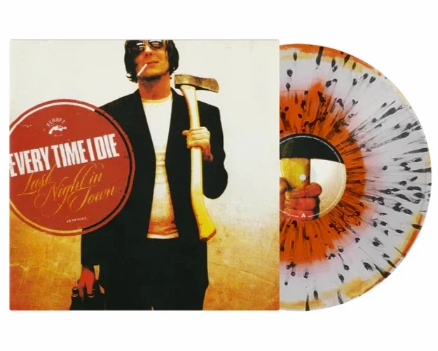 Every Time I Die: Last Night In Town White/Orange w/Black Splatter Vinyl LP/2000 - Image 1 of 1