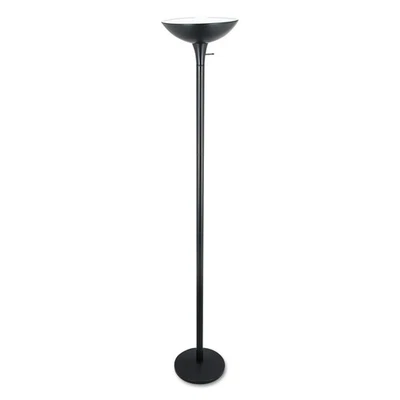 Alera LMPF52B 12.5" x 12.5" x 72" Corded Torchier Floor Lamp - Matte Black New - Image 1 of 3
