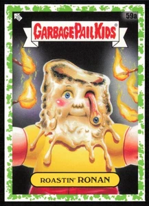 2021 GARBAGE PAIL KIDS GPK FOOD FIGHT BOOGER GREEN PARALLEL ROASTIN' RONAN 59a - Bild 1 von 2