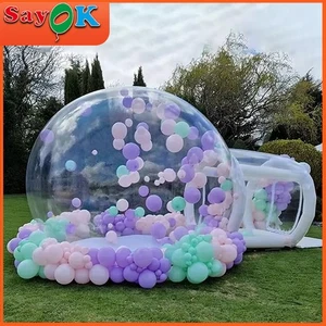 Aufblasbares Blasen Zelt Transparent Camping Kinder Blasen Haus üR Kinder Party - Picture 1 of 16
