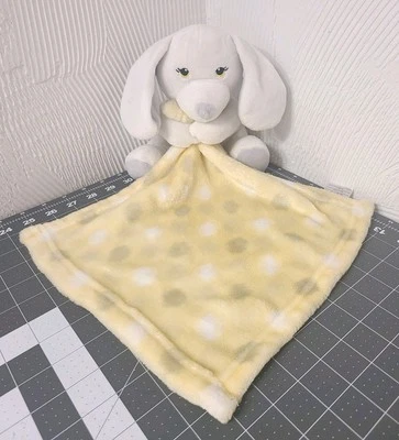 Little Beginnings White Dog Plush Lovey Yellow Security Blanket Stuffed Animal - Image 1 of 4