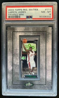 2003-04 Topps Rookie Matrix LeBron James Frames Rookie RC #111 Cavaliers PSA 8 - Image 1 of 2