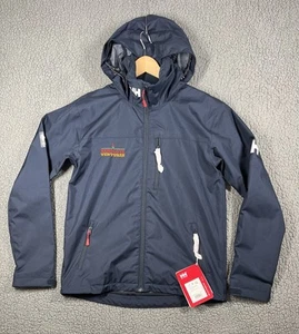 Helly Hansen Crew Hooded Sailing Jacket Waterproof Blue Rain Men’s Small - Picture 1 of 16