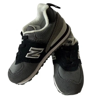 New Balance Toddler's 574 Black/Castlerock - Size 7 - Image 1 of 4