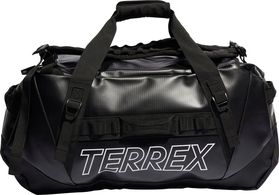 adidas Terrex RAIN.RDY Expedition Medium Holdall Black Outdoor Travel Gym Bag - Image 1 of 4