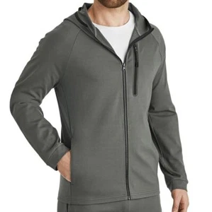 Members Mark Mens Stretch Luxe Full Zip Hoodie Sweatshirt Blue, Olive Green - Picture 1 of 11