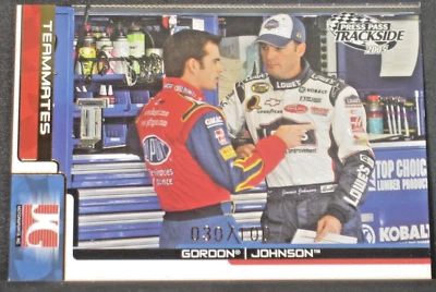 Jeff Gordon Jimmie Johnson 2005 Press Pass Trackside Golden #G70 (30/100) - Image 1 of 2