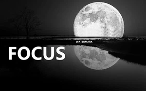 OFFICE WORK HOME SUCCESS MOTIVATION FOCUS MESSAGE MOON GIFT PHOTO - Picture 1 of 1