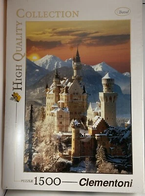 Jigsaw Puzzle 1500 Piece Clementoni “Neuschwanstein Castle” New Sealed Orig Pkg - Image 1 of 4