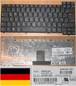 CLAVIER QWERTZ ALLEMAND HP NC6110 NX6110 416039-041 405963-041 K061026B1 Noir - Picture 1 of 1