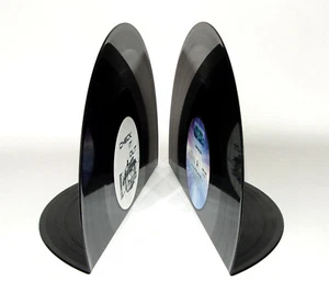 Buchstützen Set Schallplatten Ständer Geschenk Idee Bücherregal Vinyl LP Vintage - Bild 1 von 6