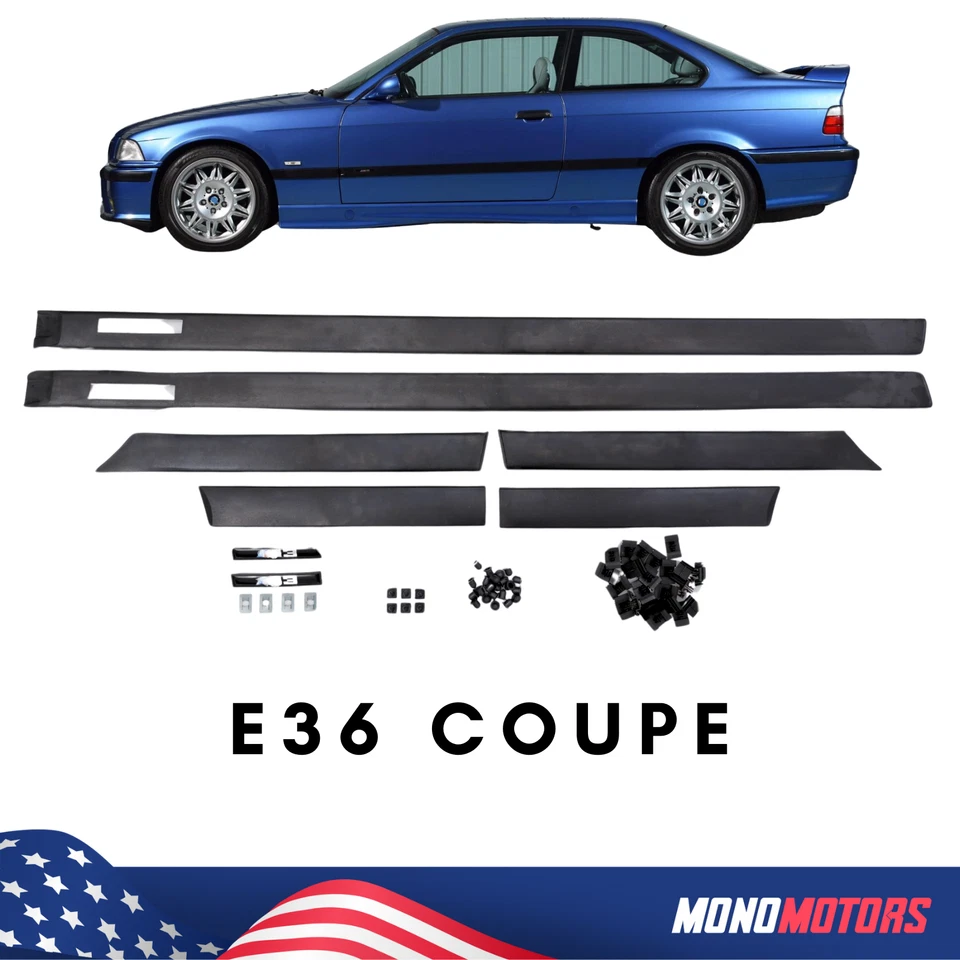 CUERPO MOLDURA LATERAL PARA BMW E36 91-98 CUPÉ Convertible 2D ALTA CALIDAD ABS Foto 1 de 4