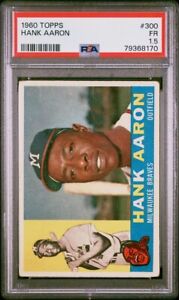 1960 Topps Hank Aaron #300 - PSA 1.5 HOF - Milwaukee Braves