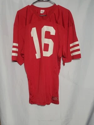 Camiseta deportiva vintage años 80 Rawlings San Francisco 49ers Joe Montana hecha en EE. UU. talla L Foto 1 de 2