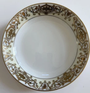 Vintage Noritake Christmas Fruit? Soup? Bowl Ball Pattern 175 Gold Mark 7 3/8” - Picture 1 of 5