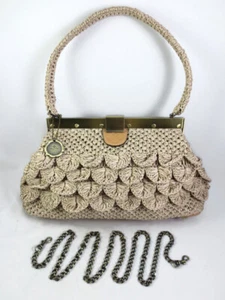 Patricia Nash Tejido Rafia Ferrara Marco Bolso Cartera Natural Marrón Beige - Imagen 1 de 6