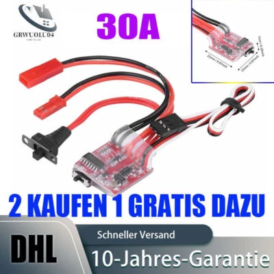 30A ESC Brushed Brush Speed ​​Controller Waterproof Für Mini RC Auto Boot Buggy - Bild 1 von 4