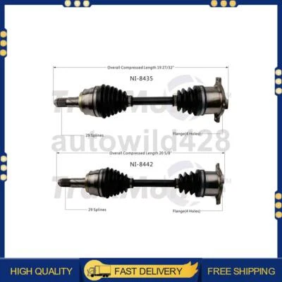 2 件 TrakMotive CV 轴轴左后右后适用于日产 300ZX 1984 - 1989 — 第 1/3 张图片