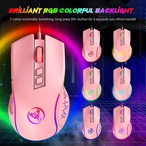 Wired 3600DPI Mice Gaming 7 Buttons&Optical Mouse Switche LED For PC/Mac/PS4 US - Picture 1 of 30