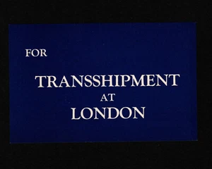 OPC Vintage Transocean Air Lines 5" London Transshipment Label MNH 39202 - Picture 1 of 1