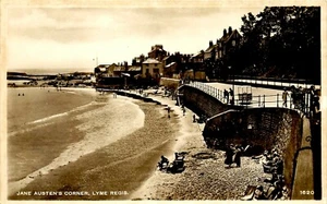 JANE AUSTEN'S CORNER, LYME REGISTRA, WEST DORSET, RPPC, INGLATERRA, POSTAL - Imagen 1 de 2