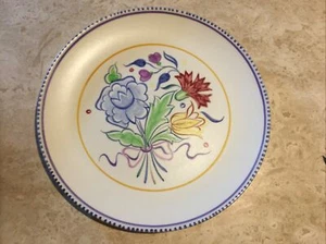 Vintage Poole Keramik hell Blumenmuster Teller 10" unbenutzt Top Zustand - Bild 1 von 12