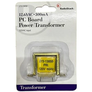 Radio Shack #273-1385B PC Board Power Transformer 120V 60Hz-12.6VAC-300mA NEW - Picture 1 of 2