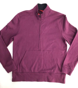 Hugo Boss rotes Etikett Herren Baumwolle halber Reißverschluss Jacke lila Jacke Größe XL 2178 - Bild 1 von 7