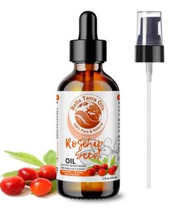 Aceite de semilla de rosa mosqueta puro orgánico - 2 oz | Aceite prensado en frío premium para piel y cabello R - Imagen 1 de 9