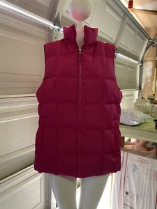 Damen Weste Größe M 10/12 Lands End Daunen und Federn gefüllt fuchsia/rosa - Bild 1 von 7