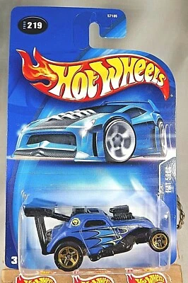 Hot Wheels Mainline/Collector #219 2003 Fiat 500C azul plano con oro 5 velocidades Tailandia Foto 1 de 4