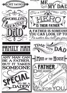 World’s Greatest Dad Hero Father Family Phrase Scrapbooking Craft Sticker - Bild 1 von 1