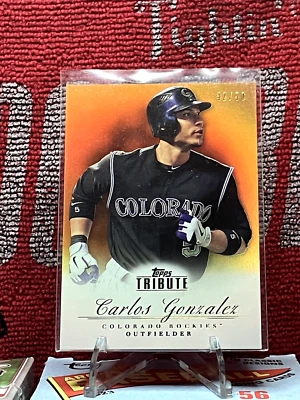 Topps Tribute 2012 - Carlos González #25 - naranja refractor/50 Foto 1 de 2