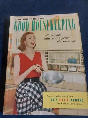 Vintage GOOD HOUSEKEEPING Magazine MARCH 1954 Mid Century Home Fashion 11+ Exam - Image 1 of 4