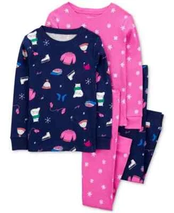 Carter's Big Girls Winter-Print Pajamas, 4 Piece Set Size 14 - Picture 1 of 5