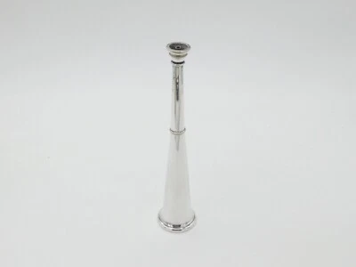 Викторианская посеребренная настольная зажигалка для сигар в форме охотничьего рога Birmigham c1890 - Изображение 1 из 4