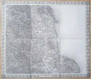c1871 Joseph v. Scheda Birmingham Inglaterra mapa grabado en cobre mapa coloreado - Imagen 1 de 1